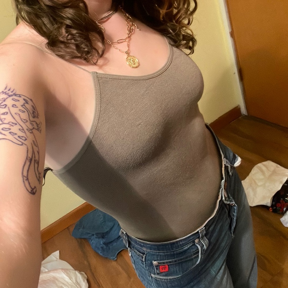Olive green bodysuit